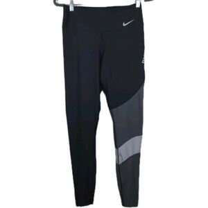 Nike Dri Fit Just Do It Compression Tights Pants Black/Gray Size M